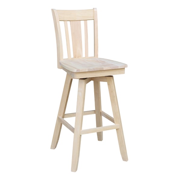 International Concepts Bar Height Table With 2 Spalt Back Swivel Bar Stools - 30 in. Seat Height - K-7228-42-S103SW-2