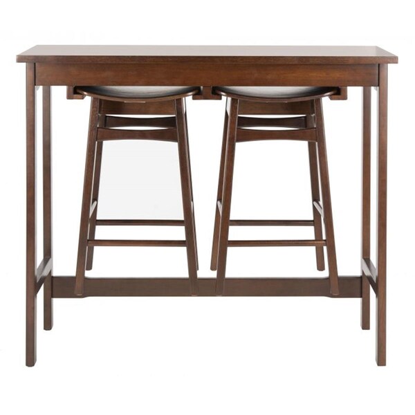 Safavieh Colbie 3 Piece Pub Set, Espresso - 46 x 19 x 14 in. - DNS1000B