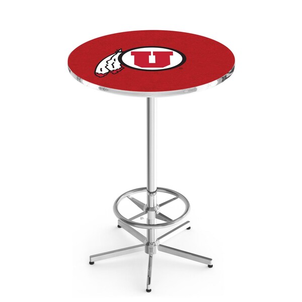 Holland Bar Stool Co 42" Chrome Utah Pub Table, 36" dia. Top - L216C4236UTAHUN