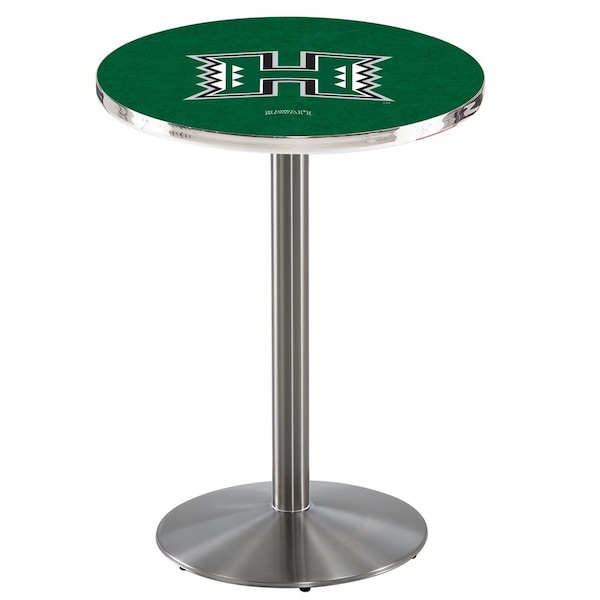 Holland Bar Stool Co 36" Stainless Steel Hawaii Pub Table, 36" dia. Top - L214S3636HAWAII