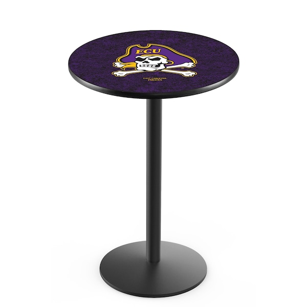Holland Bar Stool Co 36" Blk Wrinkle East Carolina Pub Table, 36" dia. Top - L214B3636ECAROL