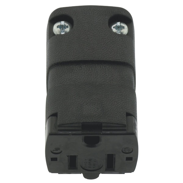 Bryant Strght Blade Device, Female, Straight, 2-Pole 3-Wre Grndng, Insulation Displacement, 15A 125V, 5-15R - 5969VBK