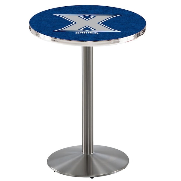 Holland Bar Stool Co 42" Stainless Steel Xavier Pub Table, 36" dia. Top - L214S4236XAVIER