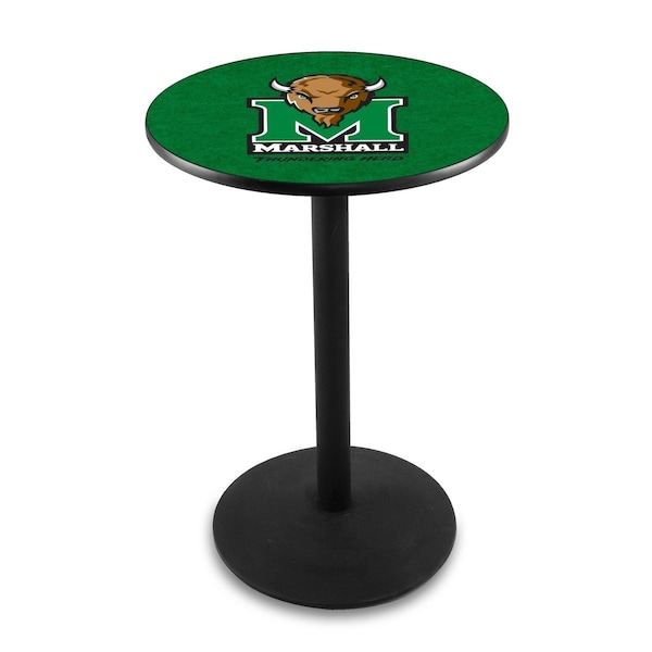 Holland Bar Stool Co 42" Blk Wrinkle Marshall Pub Table, 36" dia. Top - L214B4236MRSHLL
