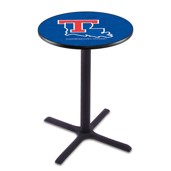 Holland Bar Stool Co 42" Blk Wrinkle Louisiana Tech Pub Table - L211B4228LATECH