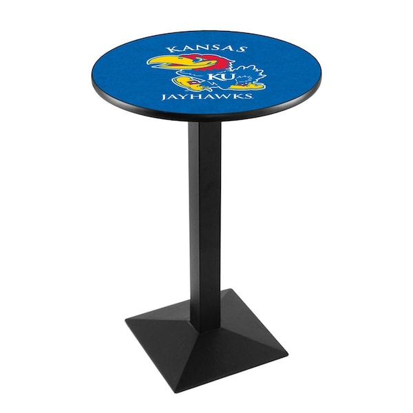 Holland Bar Stool Co 42" Blk Wrinkle Kansas Pub Table - L217B4228KNSASU
