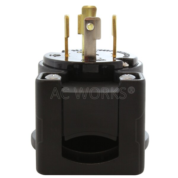 Ac Works NEMA L14-30P 30A 125/250V 4-Prong Elbow Locking Male Plug With UL, C-UL Approval - ASEL1430P