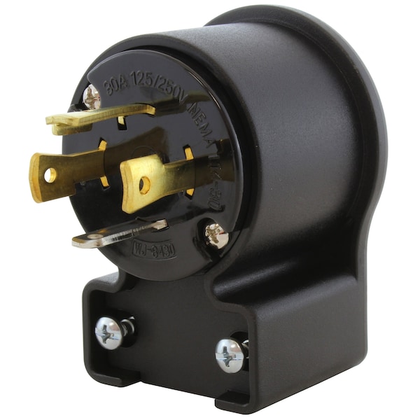 Ac Works NEMA L14-30P 30A 125/250V 4-Prong Elbow Locking Male Plug With UL, C-UL Approval - ASEL1430P