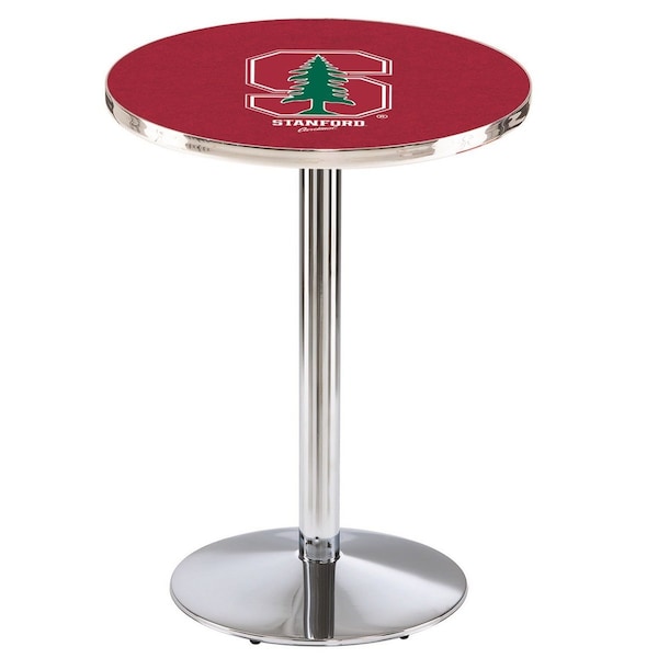 Holland Bar Stool Co 42" Chrome Stanford Pub Table, 36" dia. Top - L214C4236STNFRD