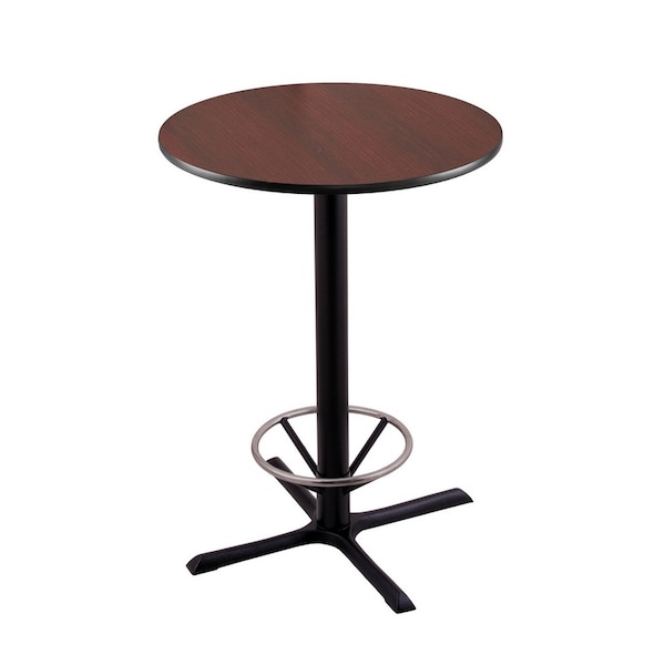 Holland Bar Stool Co 36" 211 Black Table, 30" dia. Top, Foot Ring - 211-3036BW30RFTRG