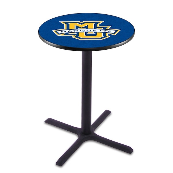 Holland Bar Stool Co 36" Blk Wrinkle Marquette Pub Table, 36" dia. Top - L211B3636MRQTTE