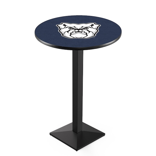 Holland Bar Stool Co 42" Blk Wrinkle Butler University Pub Table, 36" dia. Top - L217B4236BUTLER
