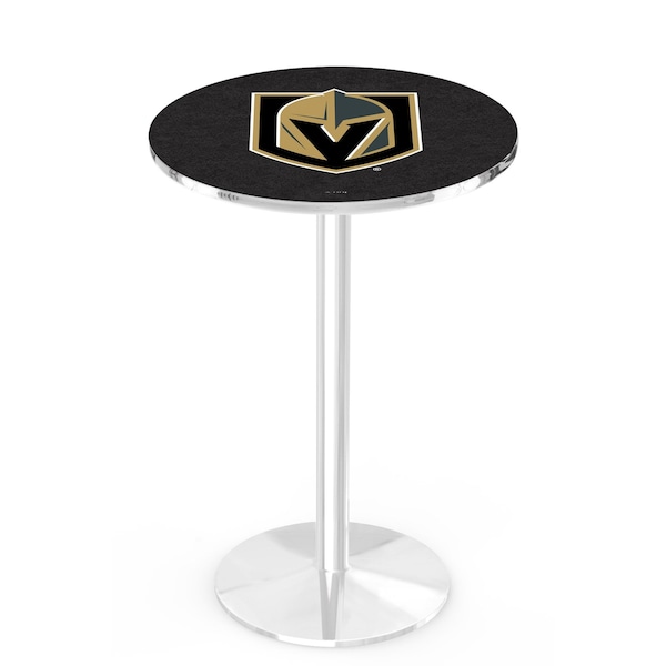 Holland Bar Stool Co 42" Chrome Vegas Golden Knights Pub Table - L214C4236LVGDKN