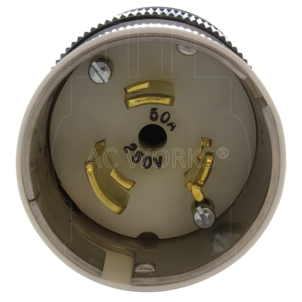 Ac Works California Standard 50A 250V 3-Wire Locking Male Plug Assembly - CS8265