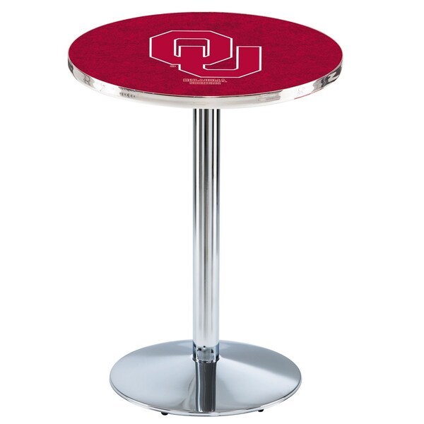Holland Bar Stool Co 36" Chrome Oklahoma Pub Table - L214C3628OKLHMA