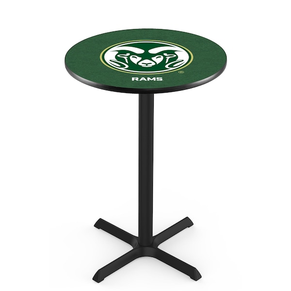 Holland Bar Stool Co 42" Blk Wrinkle Colorado State Pub Table, 36" dia. Top - L211B4236COLOST