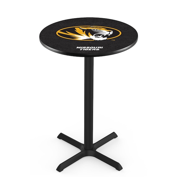 Holland Bar Stool Co 36" Blk Wrinkle Missouri Pub Table, 36" dia. Top - L211B3636MIZZOU
