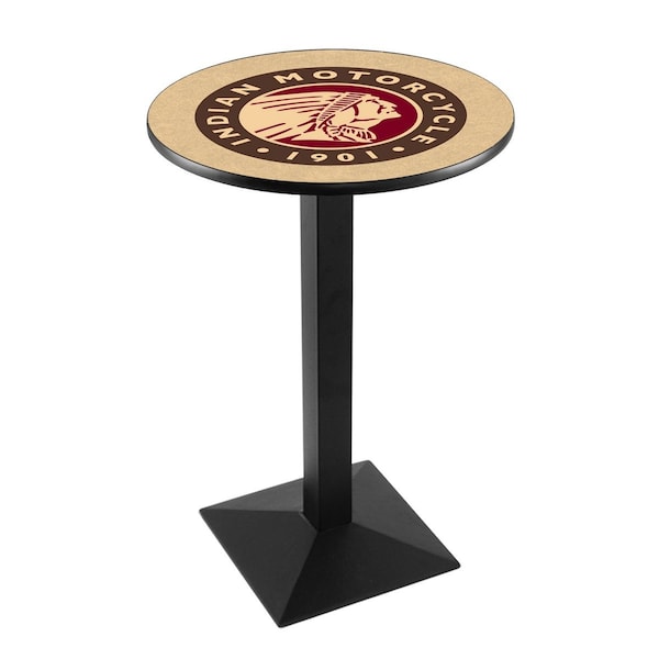 Holland Bar Stool Co 36" Blk Wrinkle Indian Motorcycle Pub Table - L217B3628INDN-HD