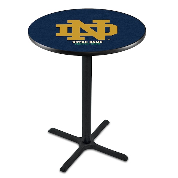 Holland Bar Stool Co 36" Blk Wrinkle Notre Dame (ND) Pub Table - L211B3628ND-ND