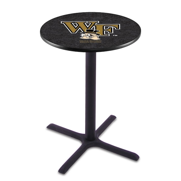 Holland Bar Stool Co 42" Blk Wrinkle Wake Forest Pub Table - L211B4228WAKEFR