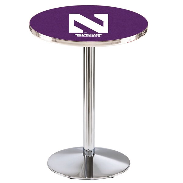 Holland Bar Stool Co 42" Chrome Northwestern Pub Table - L214C4228NTHWST