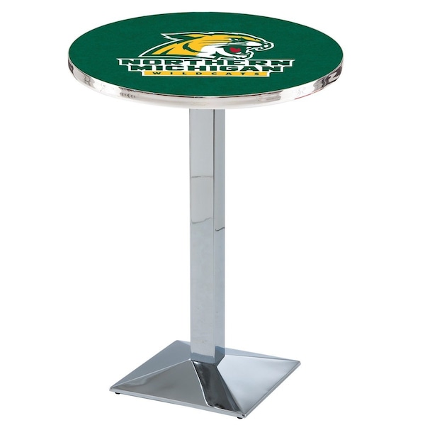 Holland Bar Stool Co 36" Chrome Northern Michigan Pub Table, 36" dia. Top - L217C3636NORMIC