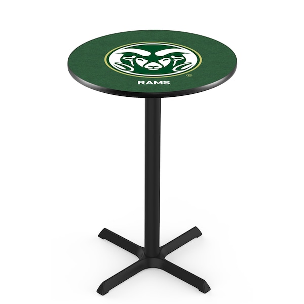 Holland Bar Stool Co 42" Blk Wrinkle Colorado State Pub Table - L211B4228COLOST