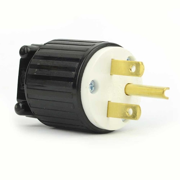 Superior Electric Straight Electrical Plug 3 Wire, 15 Amps, 250V, NEMA 6-15P - YGA020