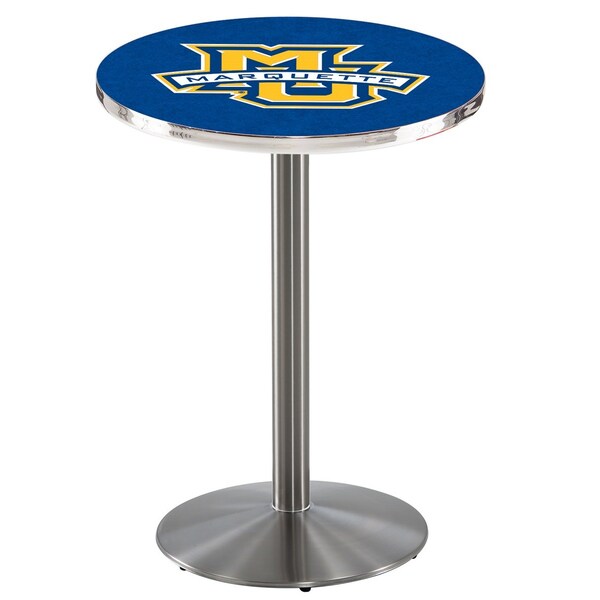 Holland Bar Stool Co 36" Stainless Steel Marquette Pub Table - L214S3628MRQTTE