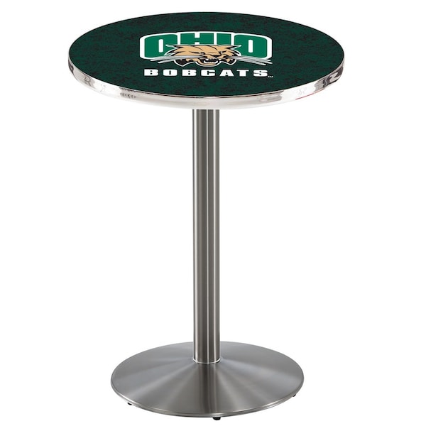 Holland Bar Stool Co 36" Stainless Steel Ohio University Pub Table - L214S3628UNIVOH