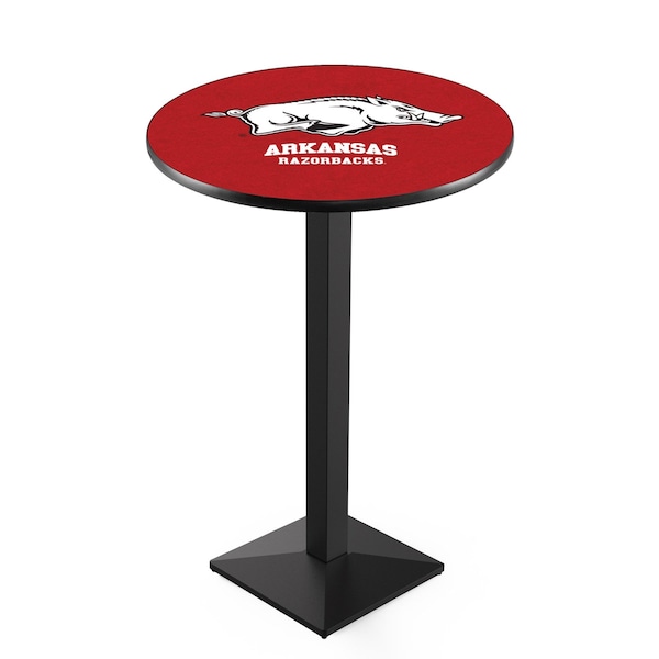 Holland Bar Stool Co 42" Blk Wrinkle Arkansas Pub Table, 36" dia. Top - L217B4236ARKNUN