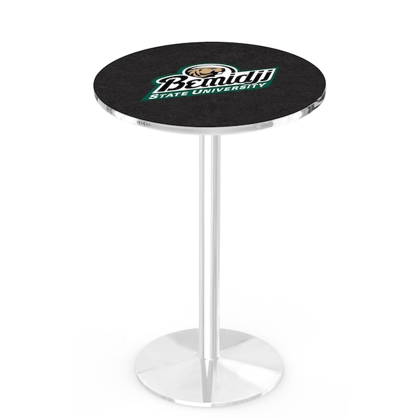 Holland Bar Stool Co 36" Chrome Bemidji State Pub Table, 36" dia. Top - L214C3636BMIJST