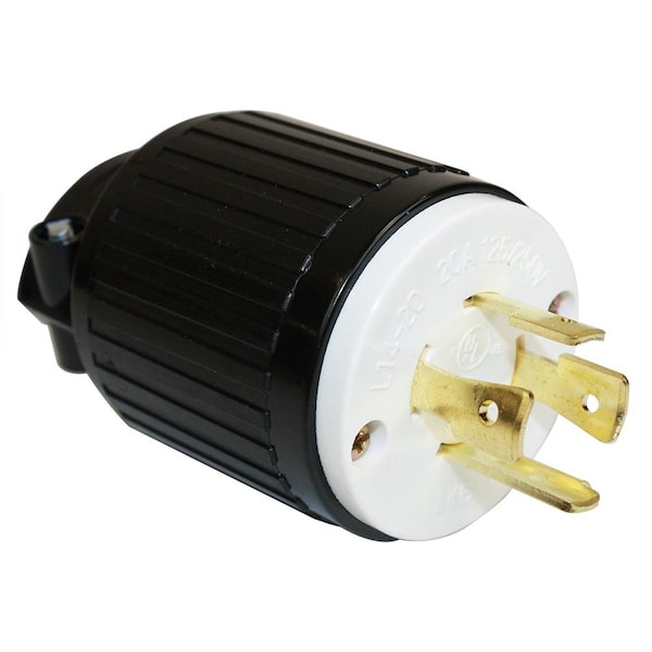 Superior Electric Twist Lock Electrical Plug 20A 125/250V NEMA L14-20P - YGA028