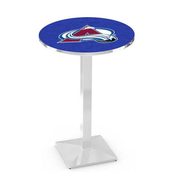 Holland Bar Stool Co 42" Chrome Colorado Avalanche Pub Table, 36" dia. Top - L217C4236COLAVA