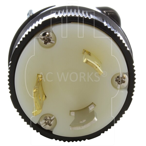 Ac Works NEMA L7-30P 30A 277V 3-Prong Locking Male Plug with UL, C-UL Approval in Black - ASL730P-BK