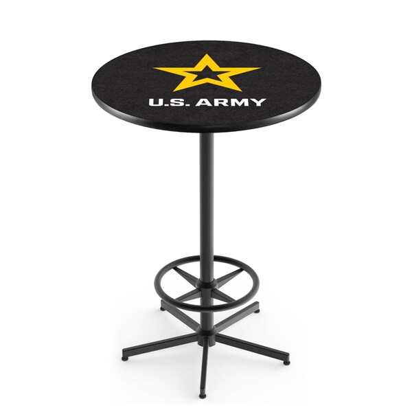Holland Bar Stool Co 42" Black U.S. Army Pub Table - L216B4236ARMY