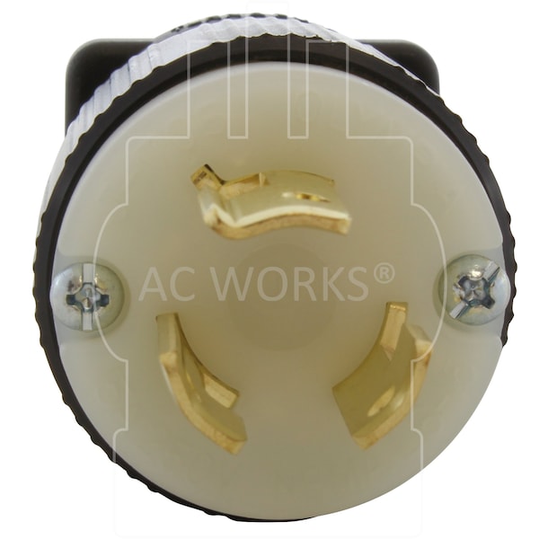 Ac Works NEMA L6-15P 15A 250V 3-Prong Locking Male Plug with UL, C-UL Approval - ASL615P