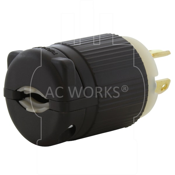 Ac Works NEMA L6-15P 15A 250V 3-Prong Locking Male Plug with UL, C-UL Approval - ASL615P