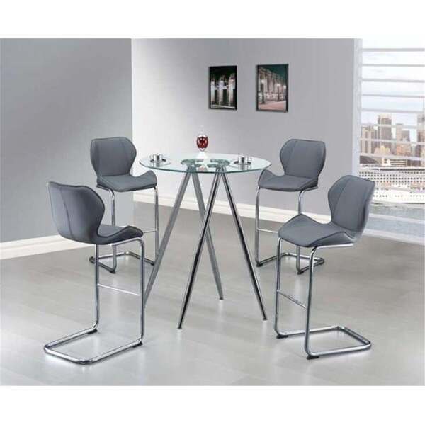 Global Furniture Usa Bar Table, Chrome - 37 x 40 x 40 in. - D1503BT