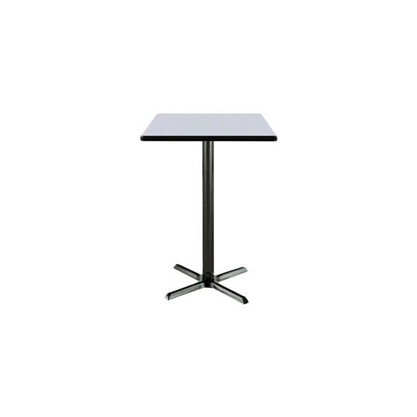 Kfi 36" Square Bar Height Restaurant Table, Gray Table/Black Base - T36SQ-B2025-38-GN