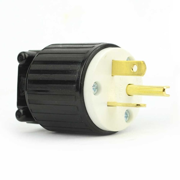 Superior Electric Straight Electrical Plug 3 Wire, 20 Amps, 125V, NEMA 5-20P - YGA021