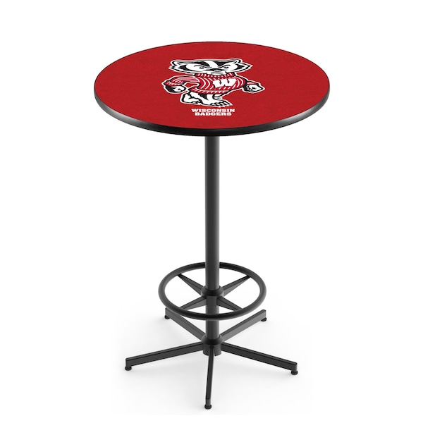 Holland Bar Stool Co 42" Black Wisconsin "Badger" Pub Table - L216B4228WI-BDG