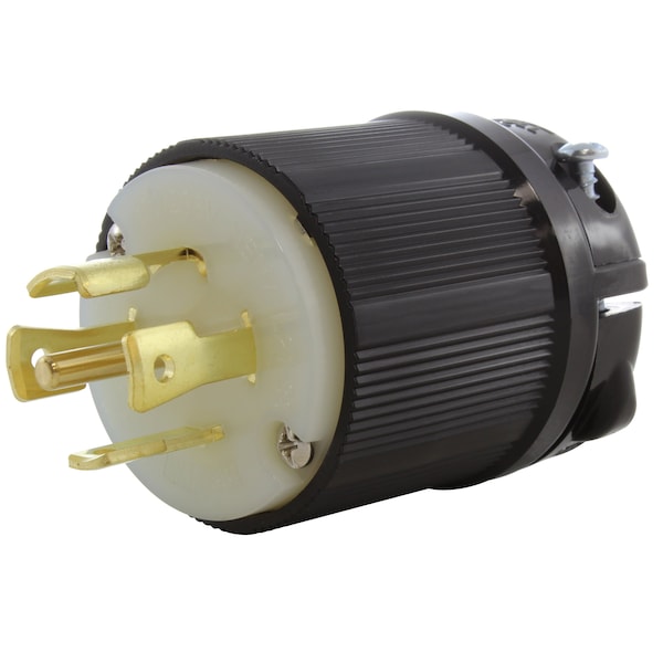 Ac Works NEMA L21-30P 30A 3-Phase 120/208V 3PY, 5-Wire Locking Male UL, C-UL Approval in Black - ASL2130P-BK