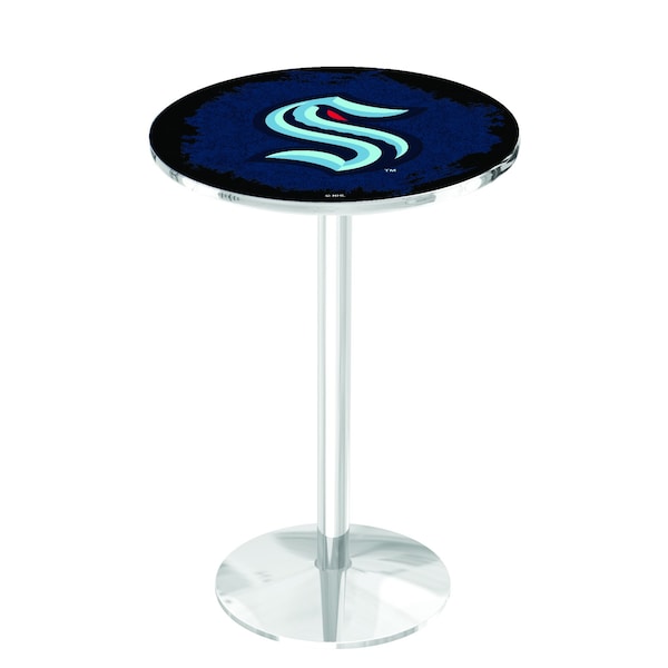 Holland Bar Stool Co 42" Chrome Seattle Kraken Pub Table - L214C4228SEAKRK