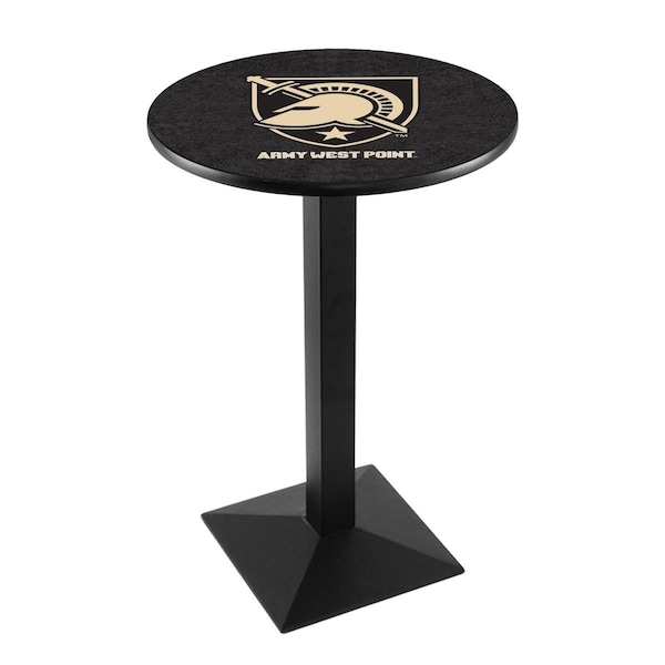 Holland Bar Stool Co 36" Blk Wrinkle US Military Academy ARMY Pub Table - L217B3628USMILA