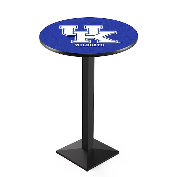 Holland Bar Stool Co 36" Blk Wrinkle Kentucky "UK" Pub Table - L217B3628UKY-UK