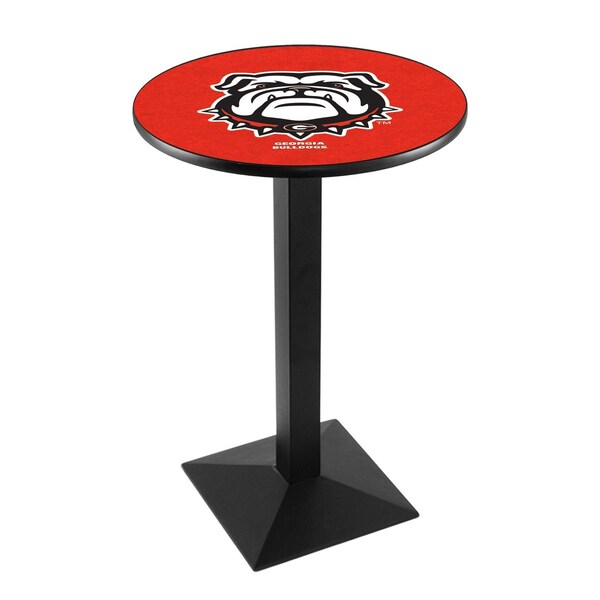 Holland Bar Stool Co 42" Blk Wrinkle Georgia "Bulldog" Pub Table - L217B4228GA-DOG