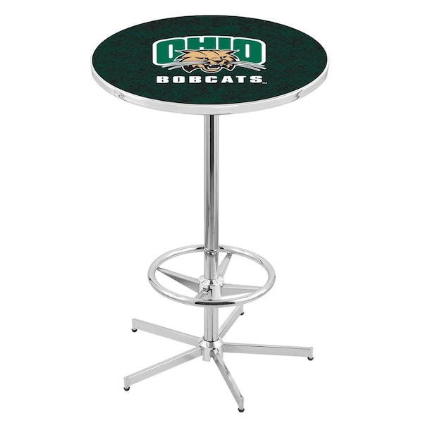 Holland Bar Stool Co 42" Chrome Ohio University Pub Table - L216C4228UNIVOH
