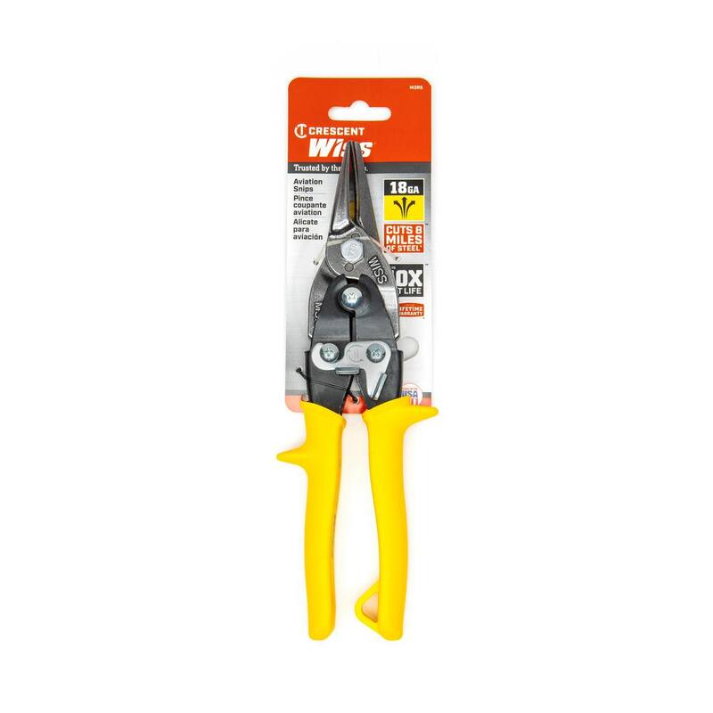 Crescent Wiss 9-3/4 in. Compound Action Straight, Left, and Right Cut Aviation Snips - M3R