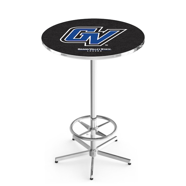 Holland Bar Stool Co 42" Chrome Grand Valley State Pub Table - L216C4228GVSTUN